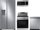 Samsung 4 Piece Fingerprint Resistant Stainless Steel Electric Kitchen Package-0