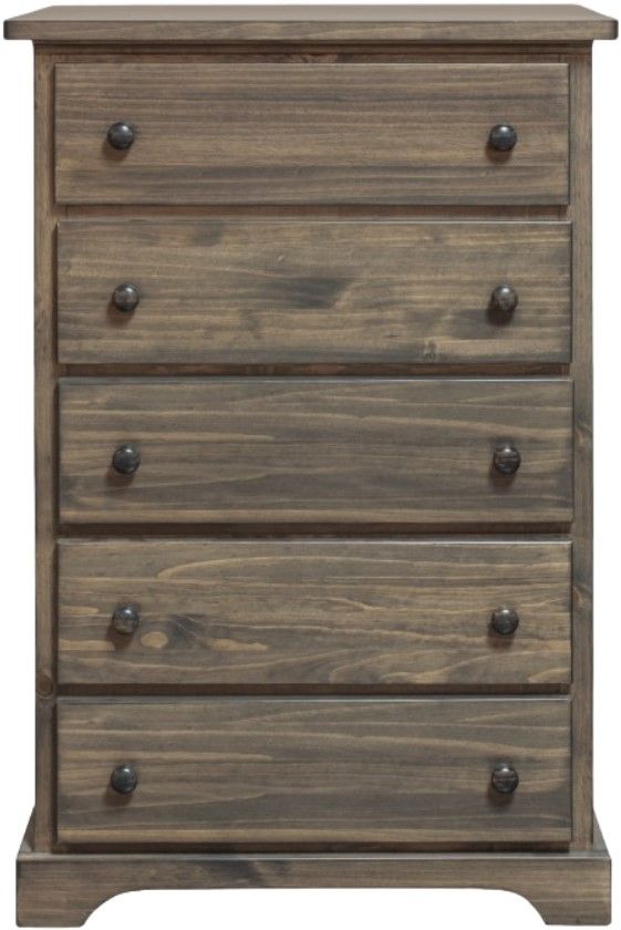 Mako Wood Furniture Polo Brown 5-Drawer Chest-0