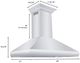 ZLINE 48" Stainless Steel Professional Convertible Vent Wall Mount Range Hood with Crown Molding-1