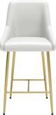 Zuo® Modern Madelaine Gold/White Counter Stool-1