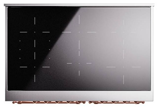 Ilve® Nostalgie II Noblesse 40'' Custom RAL Color Pro Style Induction Range with Copper Trim-2