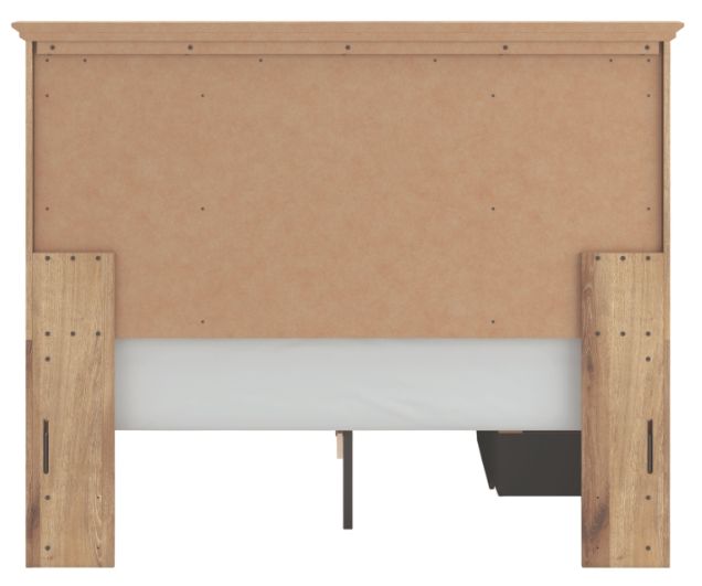 Signature Design by Ashley® Fenderport Tan Queen Panel Storage Bed-3