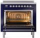 Ilve® Nostalgie II Series 36" Midnight Blue Pro Style Induction Range-4