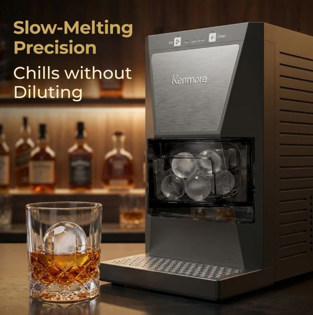 Kenmore® 10" Black Countertop Ice Maker-3
