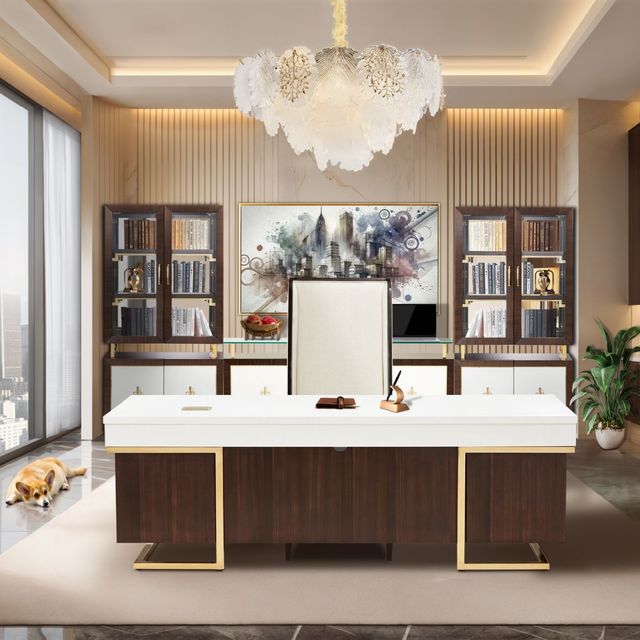 Michael Amini® Almara Gold 9-Light Chandelier-1