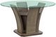Elements International Dapper Glass Top Round Dining Table with Gray Base-0