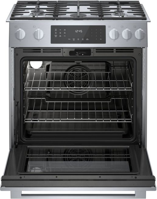 Bosch Benchmark® 30" Stainless Steel Slide In Gas Range-1