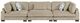 Homelegance® Tinley 3-Piece Brown Modular Sectional Sofa-2