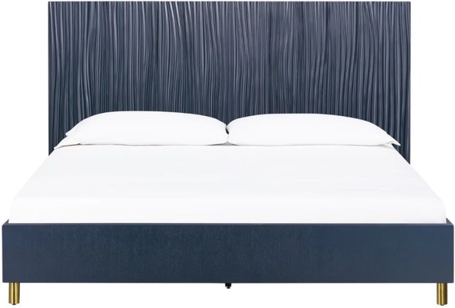 Modus Furniture Argento Navy Blue Queen Panel Bed-3