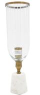 A & B Home Marble Base and Sun Cutwork on Glass Table Lamp-1