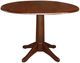 John Thomas Furniture® Dining Essentials Espresso Table Top with Espresso Transitional Pedestal Base-0