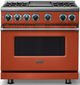 Viking® 7 Series 36" Spiced Cider Pro Style Dual Fuel Range With Griddle-3
