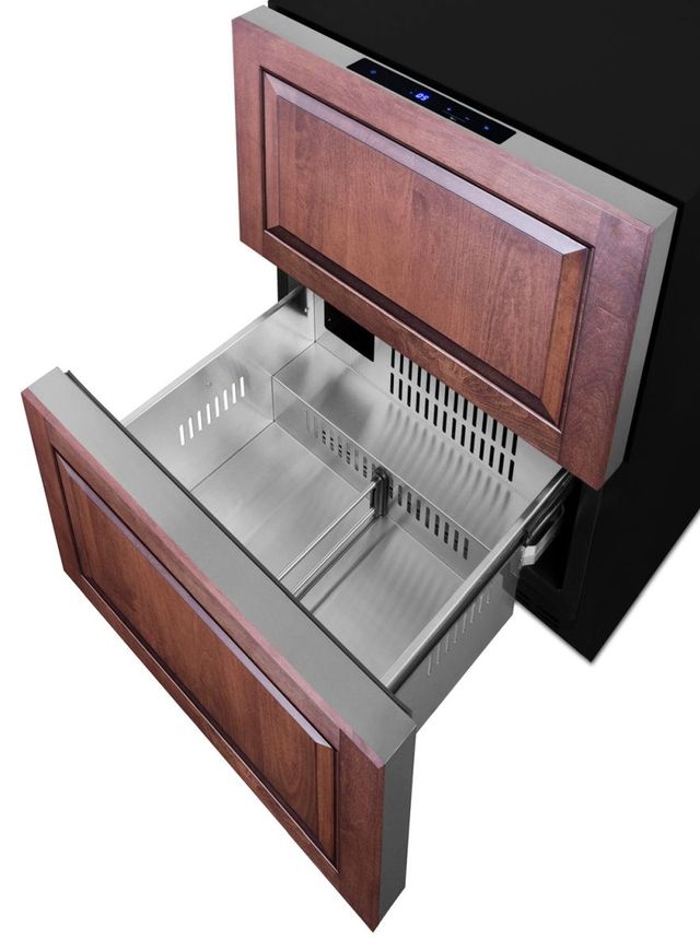 Summit® 24" 4.0 Cu. Ft. Custom Panel Ready Freezer Drawers-2