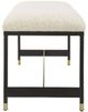 Uttermost® Halston Matte Black/Off-White Bench-3