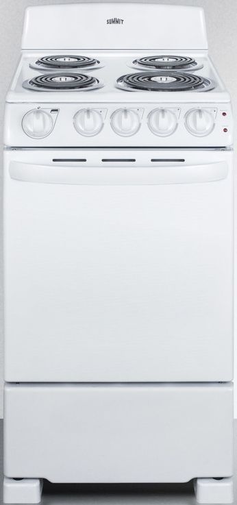 Summit® 20" White Freestanding Electric Range