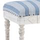 Powell® Sally Denim/White Small Seashell Bench-1