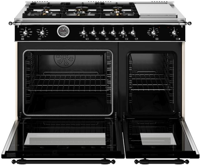 Bertazzoni Heritage Series 48" Nero Matt Pro Style Dual Fuel Range-1