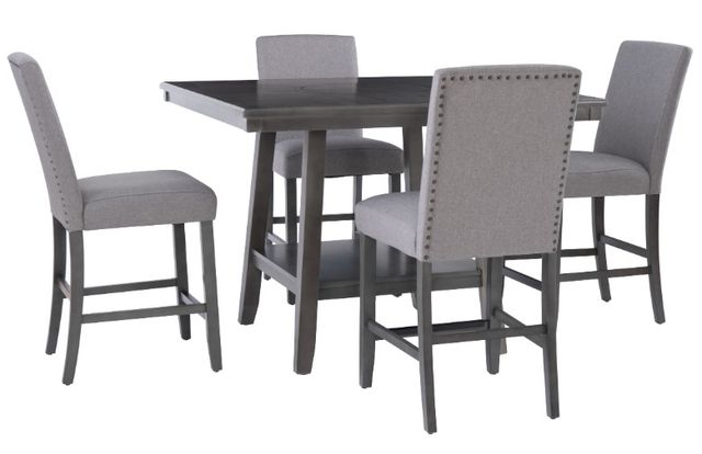 Powell® Senera 5-Piece Gray Counter Height Dining Set-0