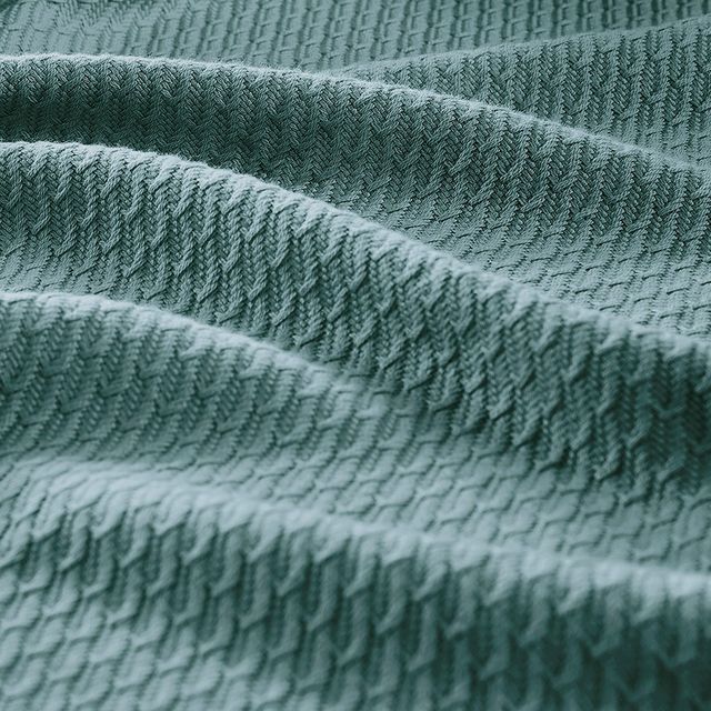Olliix by Madison Park Egyptian Cotton Teal Full/Queen Blanket-1