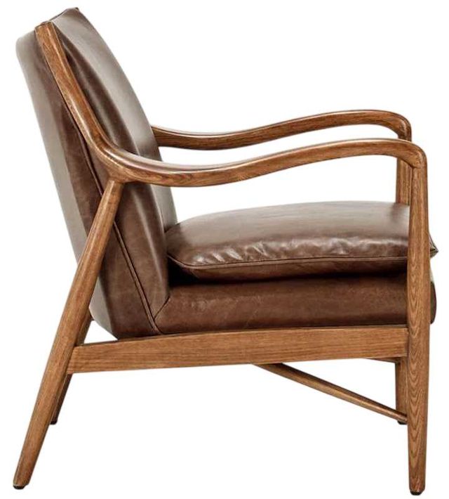 Classic Home Kiannah Barrel Brown Accent Chair-4
