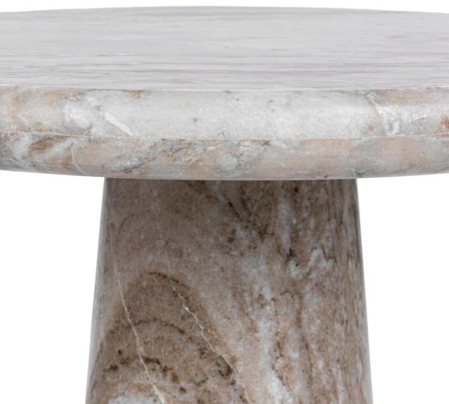 Classic Home Huxley Rusty Gray 18" Marble End Table-4