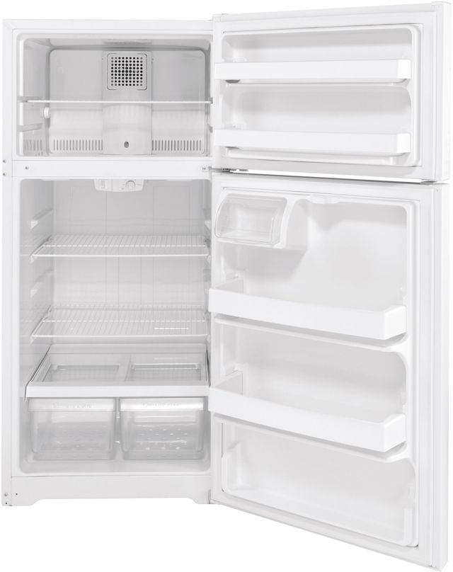 GE® 28" 15.6 Cu. Ft. ENERGY STAR® Right Swing White Top Freezer Refrigerator-2