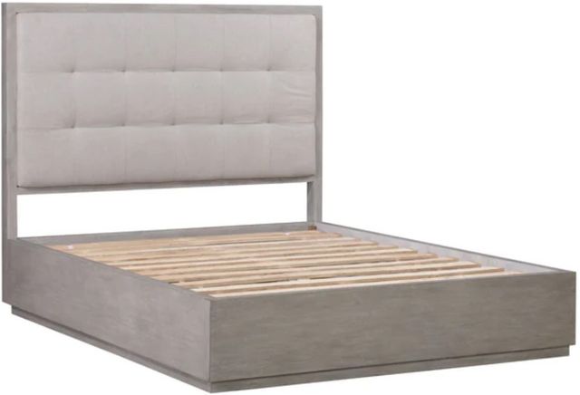 Modus Furniture Oxford Mineral California King Upholstered Platform Bed-3