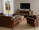 International Furniture Direct Natural Parota Brown 2-Door TV Stand-1