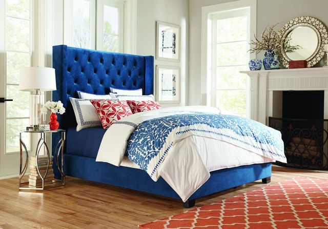 Albany Industries Westerly Blue King Panel Bed-1