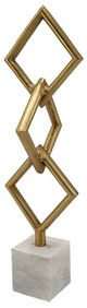 A & B Home Gold Chain Statuary on Marble Base-0