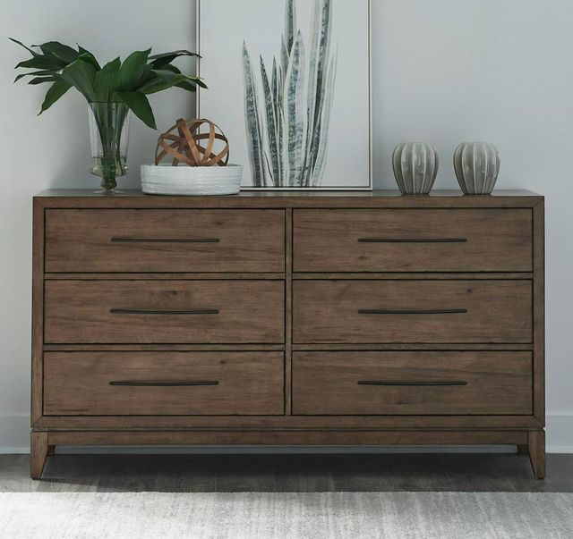 Liberty Furniture Shaker Lakes Harvest Brown 6-Drawer Dresser | Sell A Cow  | Libertyville, Illinois