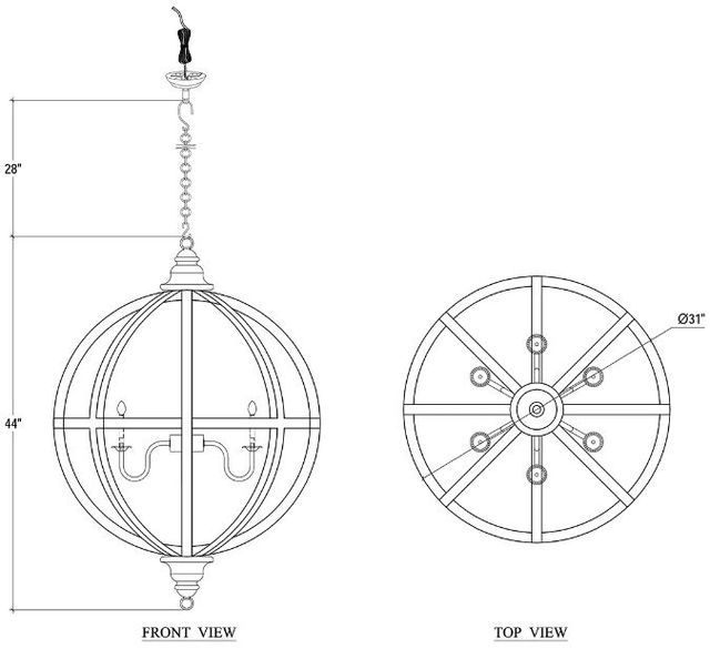 Bramble Customizable Infinity Medium Chandelier with 6-Lights-2