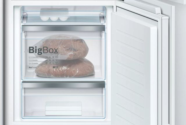 Bosch® 800 Series 22" 8.3 Cu. Ft. Custom Panel Built-In Counter Depth Bottom Freezer Refrigerator-3