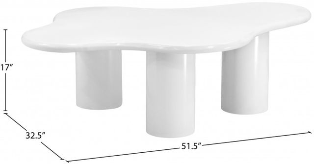 Meridian Furniture Romaine White Coffee Table-3