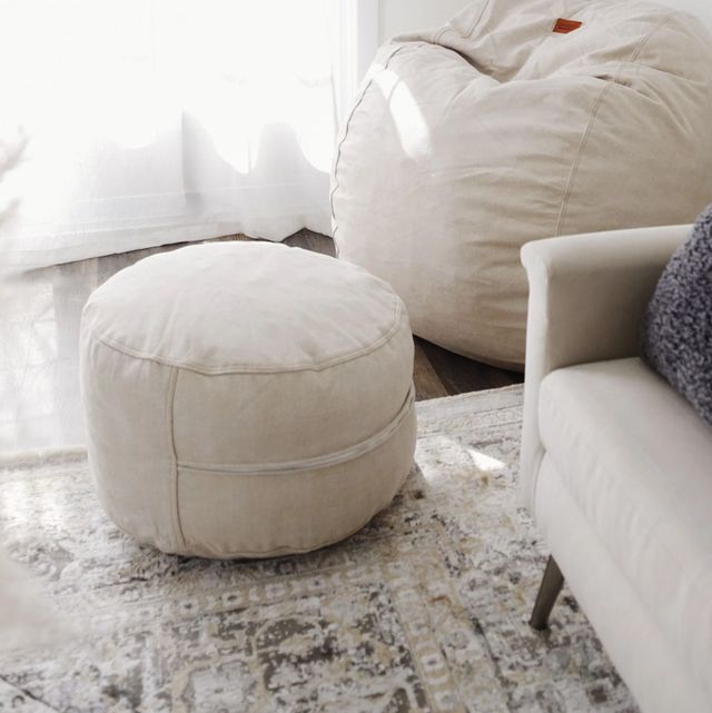 CordaRoy's® Ivory Pouf Footstool-2