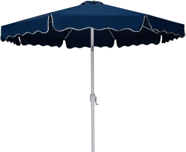 Meridian Furniture Amalfi Black/White Aluminum Outdoor Patio Umbrella-0