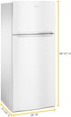 Whirlpool® 28" 17.6 Cu. Ft. White Top Mount Freezer Refrigerator-2