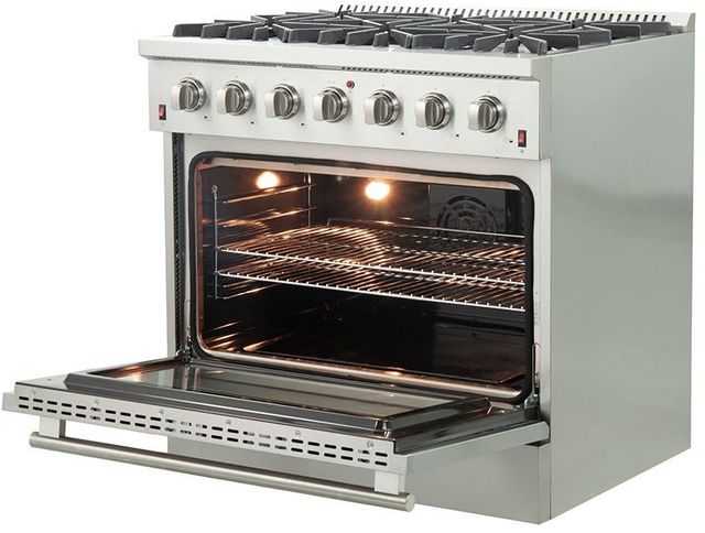 FORNO® Galiano 36" Stainless Steel Pro Style Gas Range-3