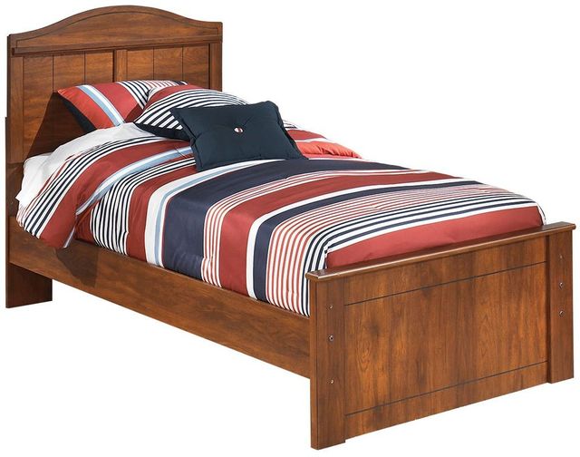 Signature Design by Ashley® Barchan 2-Piece Medium Brown Twin Panel Bed Set-1