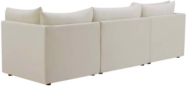 Meridian Furniture Jacob Cream 103" Modular Velvet Sofa-3