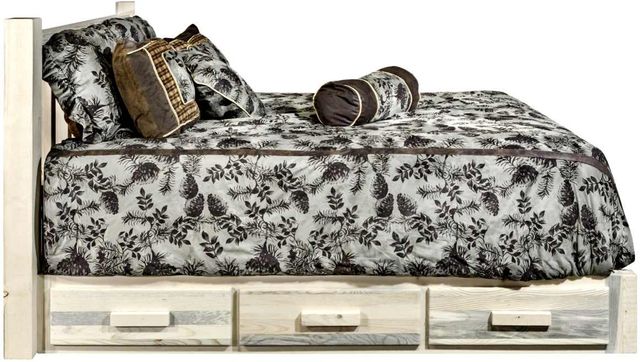 Montana Woodworks® Homestead Clear Lacquer Full Platform Bed with Storage-3