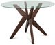 Steve Silver Co.® Amalie Glass Top Coffee Table with Walnut Base-0