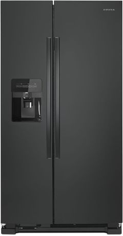 Amana® 34 in. 21.41 Cu. Ft. Black Side-By-Side Refrigerator