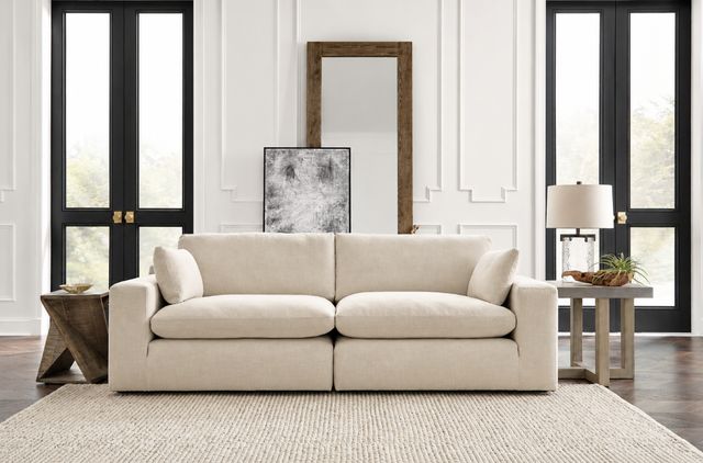 Benchcraft® Elyza 2-Piece Linen Sectional Loveseat-1
