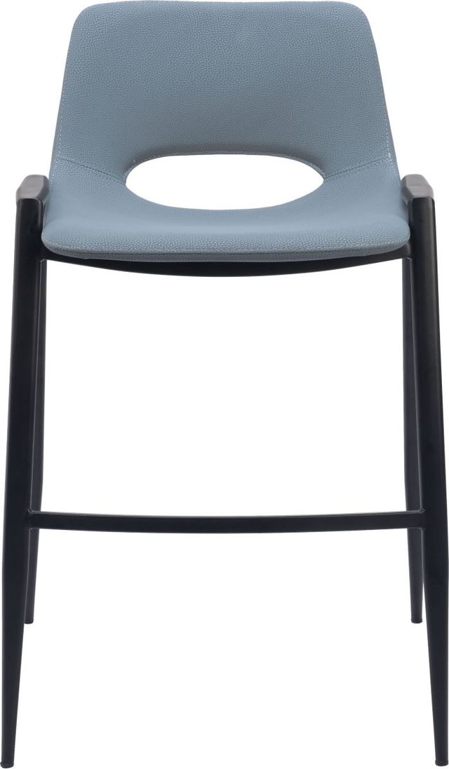 Zuo® Modern Desi Gray Barstool Chair-2