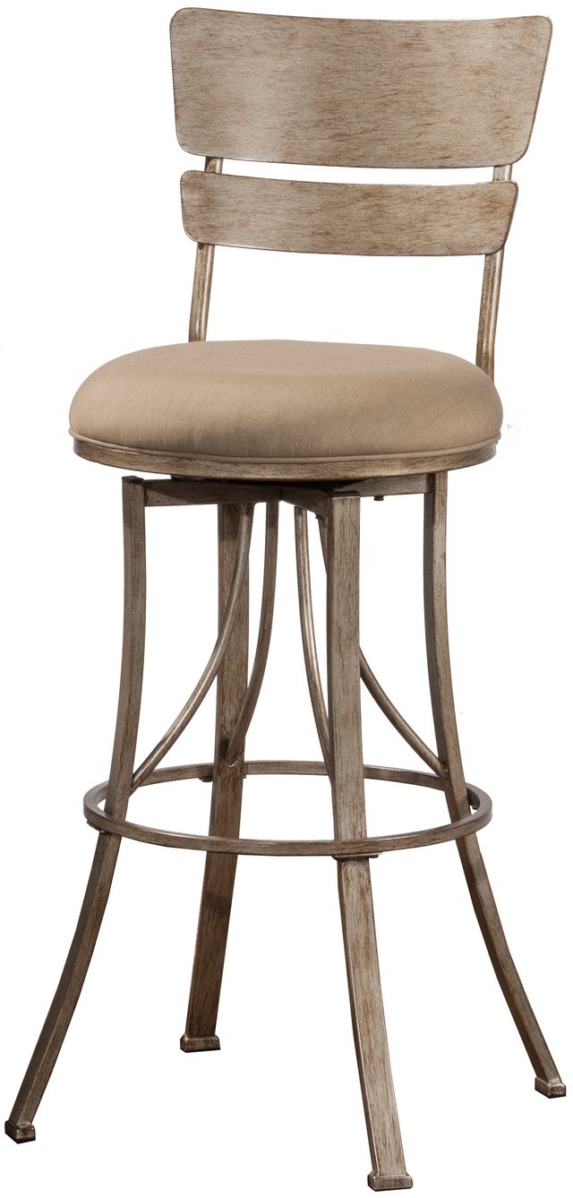 HH2 Home Wakefield Champagne Indoor/Outdoor Swivel Counter Stool-0