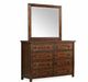 Elements International Dawson Creek Chestnut Dresser & Mirror Set-0