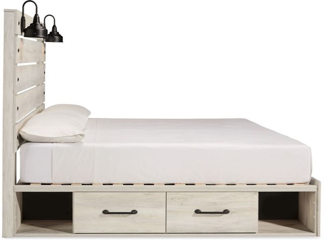 Signature Design by Ashley® Cambeck Whitewash King 2-Drawer Storage Panel Bed-2