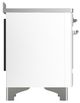 Ilve® Majestic III 48" White Pro Style Induction Range with Solid Door and Chrome Trim-3