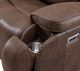 Elements International Atlantis Heritage Brown Power Reclining Loveseat-4